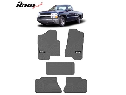 Chevrolet Silverado 1500 1999-2006 Gumové koberce Crew Cab šedá