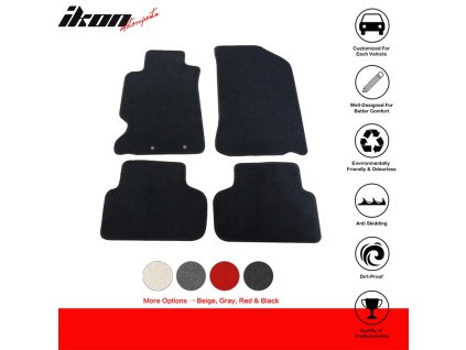 Acura RSX 2002-2006 Textilní koberce 4dílná sada černá s červeným lemem, logo, nylon