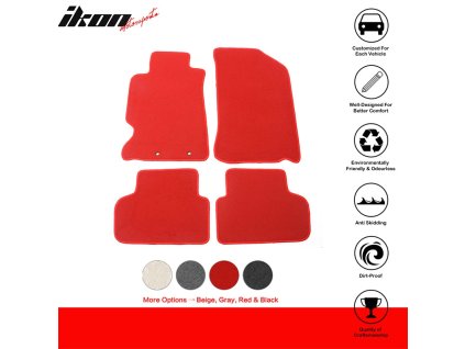 Acura RSX 2002-2006 Textilní koberce 4dílná sada červená nylon