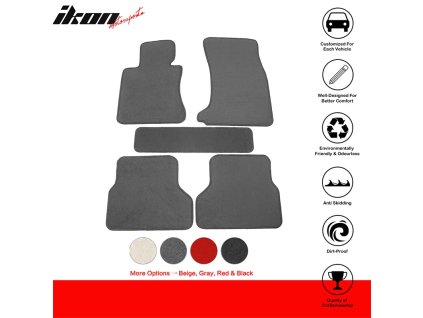 BMW E60 Sedan 4-Door 2004-2009 Textilní koberce nylon šedá