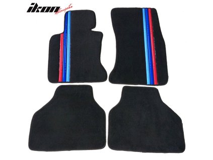 BMW E65 7-Series 2004-2009 Textilní koberce nylon černá s třemi proužky