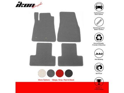 Ford Mustang 2005-2009 Tapis textile jeu de 4 pièces nylon gris
