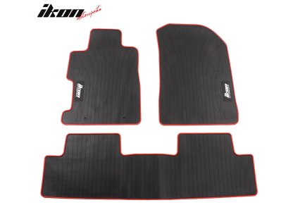Honda Civic 2006-2011 Gumové koberce černá s červeným lemem