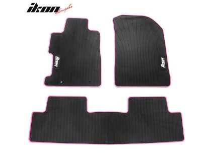 Honda Civic 2006-2011 Gumové koberce černá s růžovým okrajem