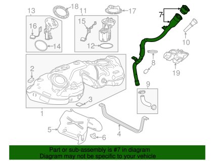 Chevrolet Camaro 6.gen Plnicí potrubí palivové nádrže 84218986, 84595694, 84683324