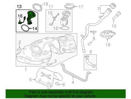 Chevrolet Camaro 6.gen Sada snímače paliva 13539913, 13544259, 13587127, 13592933