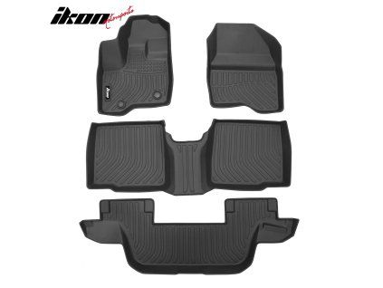 Ford Explorer Bench Seat 2011-2015 Tapis en caoutchouc TPE 3D noir