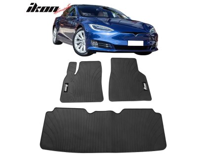 Tesla Model S 2012-2019 Gumové koberce černá
