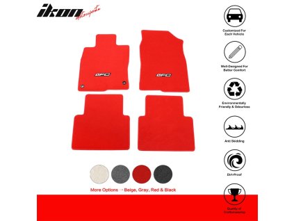 Honda Civic 4-Door 2016-2021 Textilní koberce 4dílná sada nylon červená s logem FC