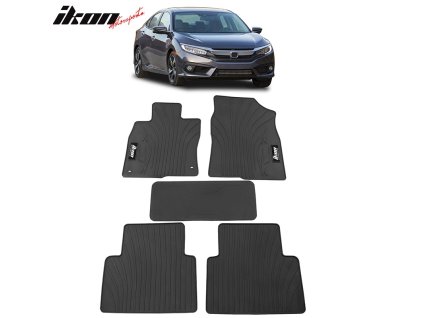 Honda Civic 2016-2021 Gumové koberce černá