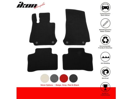 Mercedes Benz GLC-Class SUV 2017-2023 GLC Coupé 2016-2022 Textilfußmatten 4-teiliges Set Nylon schwarz