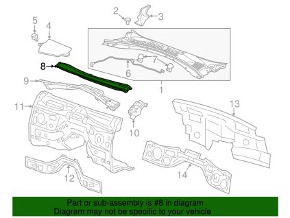 Chevrolet Camaro 6.gen Horní panel pléna