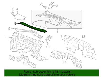 Chevrolet Camaro 6.gen Panel superior del plenum