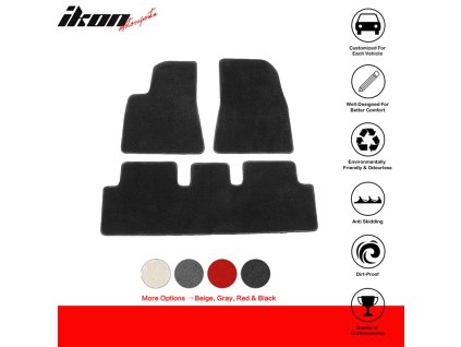 Tesla Model 3 2017-2023 Textil szőnyegek 3 részes készlet nylon fekete