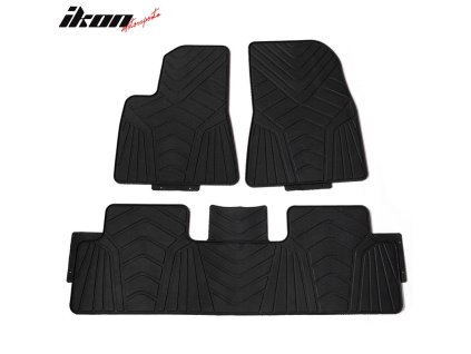 Tesla Model 3 2017-2023 Tappetini in gomma set da 3 pezzi nero