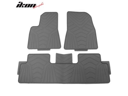 Tesla Model 3 2017-2023 Gumové koberce 3dílná sada šedá