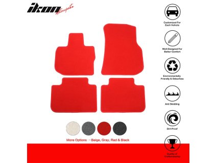 BMW G01 X3 G02 X4 2018-2024 Textilní koberce 4dílná sada červená