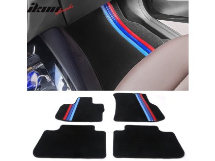 BMW G01 X3 G02 X4 2018-2024 Textilní koberce 4dílná sada nylon černá se třemi proužky
