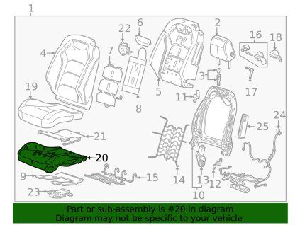 Chevrolet Camaro 6.gen Protector de asiento