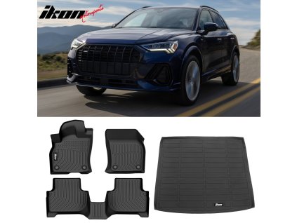 Audi Q3 2019-2024 Gumové koberce TPE 3D černá