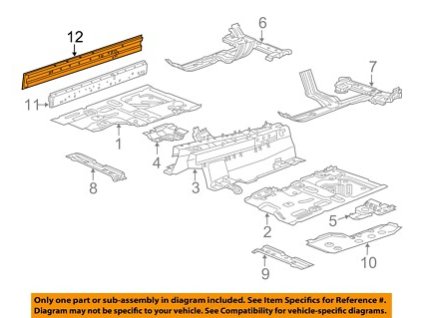 Chevrolet Camaro 6.gen Vnitřní panel Rocker na straně řidiče 23364862