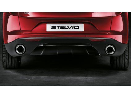 Alfa Romeo Stelvio Extensión de parachoques trasero Gloss Miron Grey