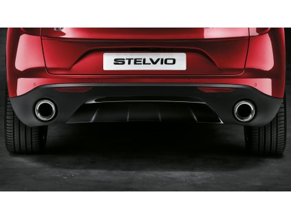 Alfa Romeo Stelvio Rear bumper extension Gloss Miron Grey