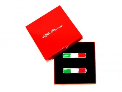 Alfa Romeo/Abarth/Fiat Italian Flag Emblem Set