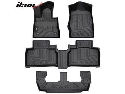 Ford Explorer 7 Seats 2020-2025 Tapis de sol en caoutchouc TPE 3D noir