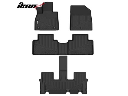 Hyundai Palisade 7& 8 Seats 2020-2025 Gumové koberce TPE černá