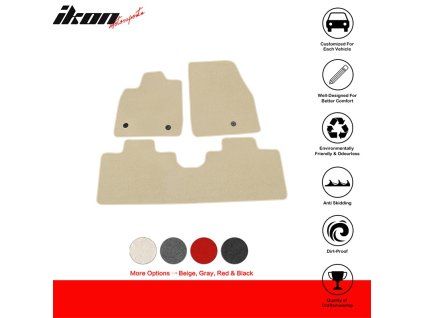 Ford Mustang Mach-E 2021-2024 Tapis textile jeu de 3 pièces beige