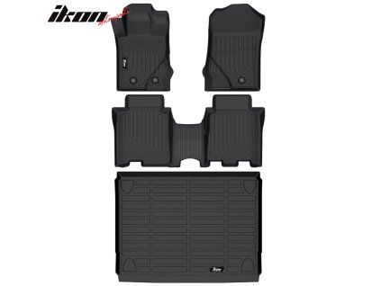 Ford Bronco 4DR 2021-2025 Tapis en caoutchouc jeu de 3 pièces noir