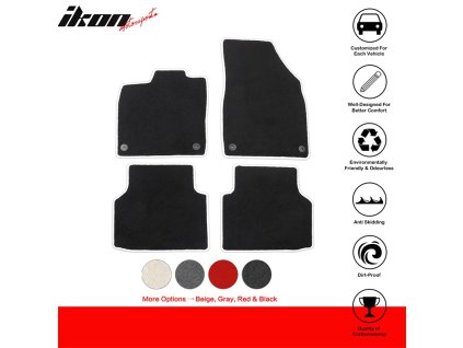 Volkswagen ID.4 2021-2025 Textilní koberce 4dílná sada nylon černá s bílým lemem