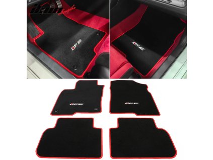 Honda Civic Acura Integra 2022-2025 Textilní koberce 4dílná sada nylon černá s červeným FE logem