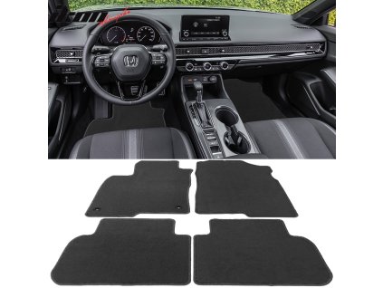 Honda Civic Acura Integra 2022-2025 Textilní koberce 4dílná sada nylon šedá
