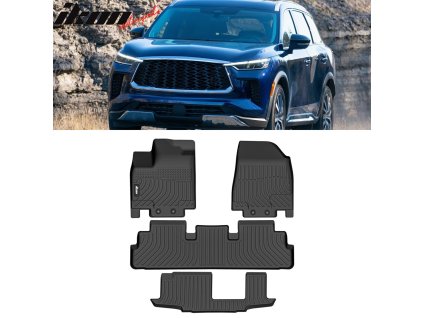 Infiniti QX60 7 Passenger/Pathfinder 8 Passenger 2022-2025 Gumové koberce černá