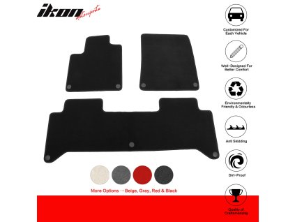 Rivian R1T 2022-2025 Tappetini in tessuto set da 3 pezzi nylon nero