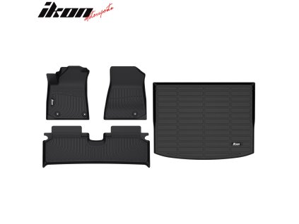 Kia Niro EV  2023-2024 Gumové koberce 3dílná sada TPE 3D černá