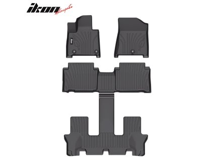 Hyundai Santa Fe 2024-2025 Gumové koberce TPE 3D IKON černá