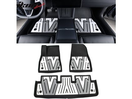 Tesla Model 3 2024-2025 Covorașe de cauciuc TPE 3D negru-gri turnare prin injecție