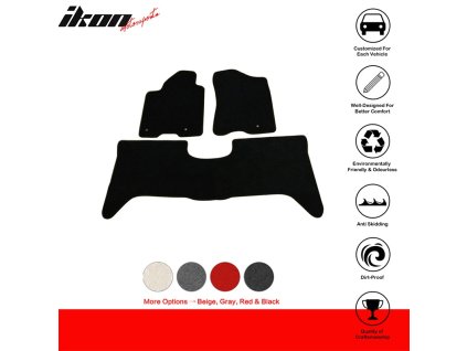 Nissan Armada Infiniti QX56 2004-2010 Titan Black 2004-2012 Textilní koberce 3dílná sada nylon černá