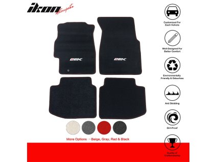 Honda Civic 1996-2000 Textilní koberce 4dílná sada nylon s logem EK černá s červeným prošíváním