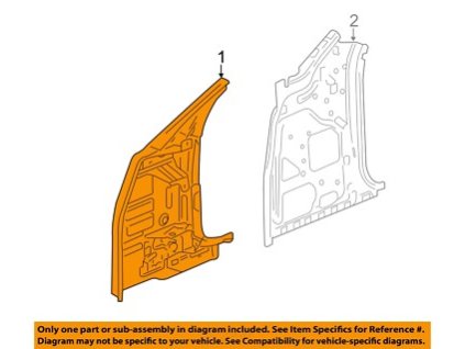 Chevrolet Camaro 6.gen Rám čelního skla na straně spolujezdce