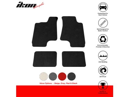 Saturn S-Series 2000-2002 Tappetini in tessuto set da 4 pezzi nylon nero