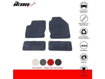 Ford Focus 2000-2007 Tapis textile lot de 4 pièces antidérapant nylon gris