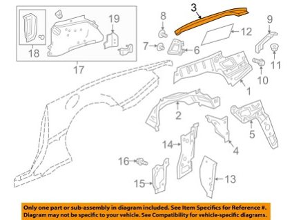 Chevrolet Camaro 6.gen Prodloužení vnějšího panelu na straně řidiče (levá)