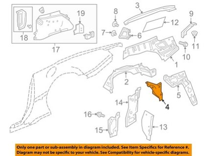 Chevrolet Camaro 6.gen Prodloužení vnitřního panelu na straně řidiče (levá)