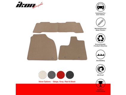 Acura MDX 2001-2006 Textilní kobece 3dílná sada nylon béžová