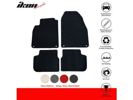 Saab 9-3 2003-2011 Tapis de sol textile jeu de 4 pièces nylon noir