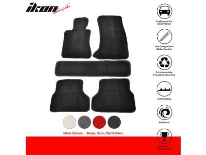 BMW E60 5 Series 2004-2009 Tapis textile jeu de 5 pièces nylon noir